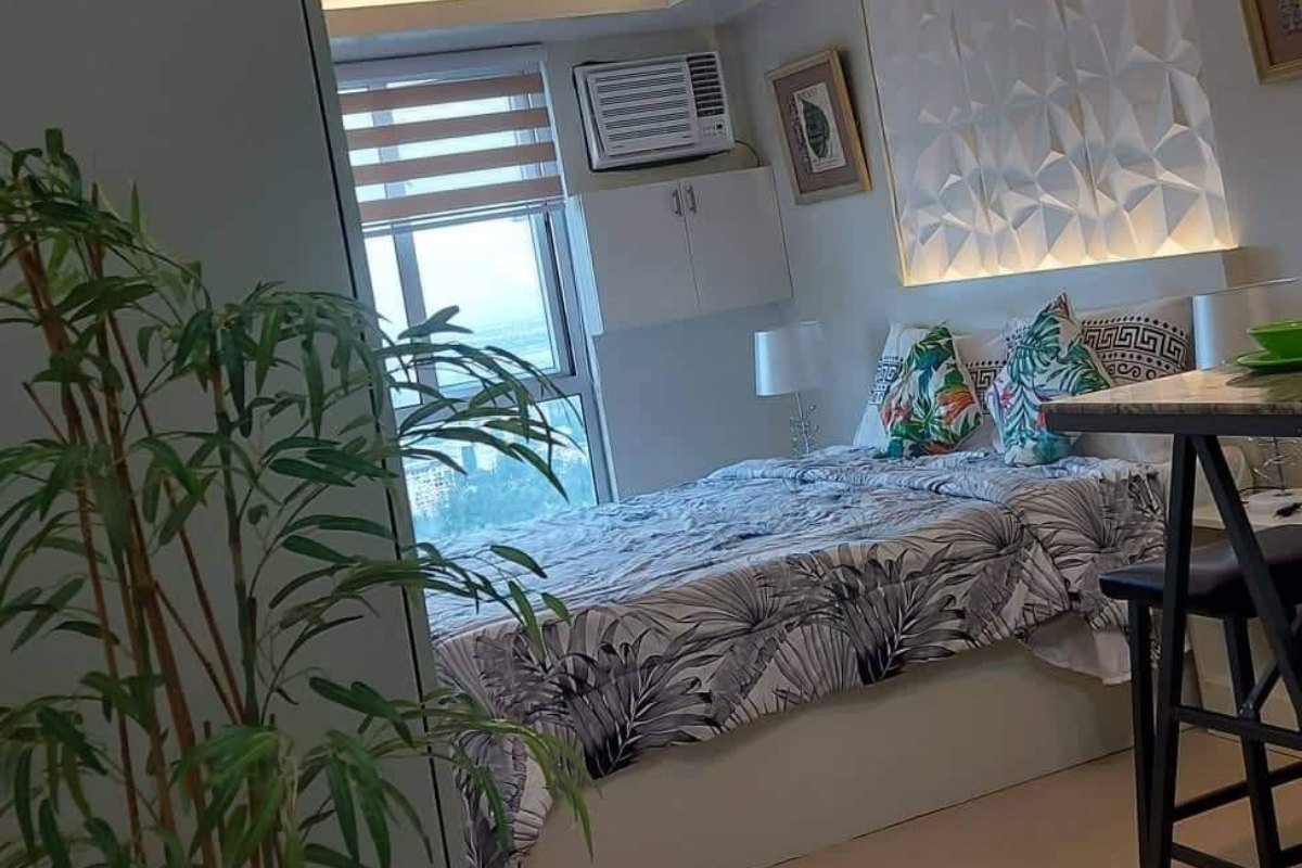 Bedroom of the studio unit for rent in Cebu City