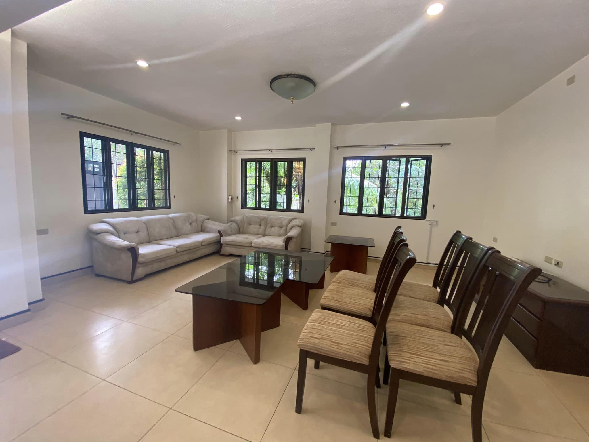 Living area of the 4-bedroom house for rent in Cebu City