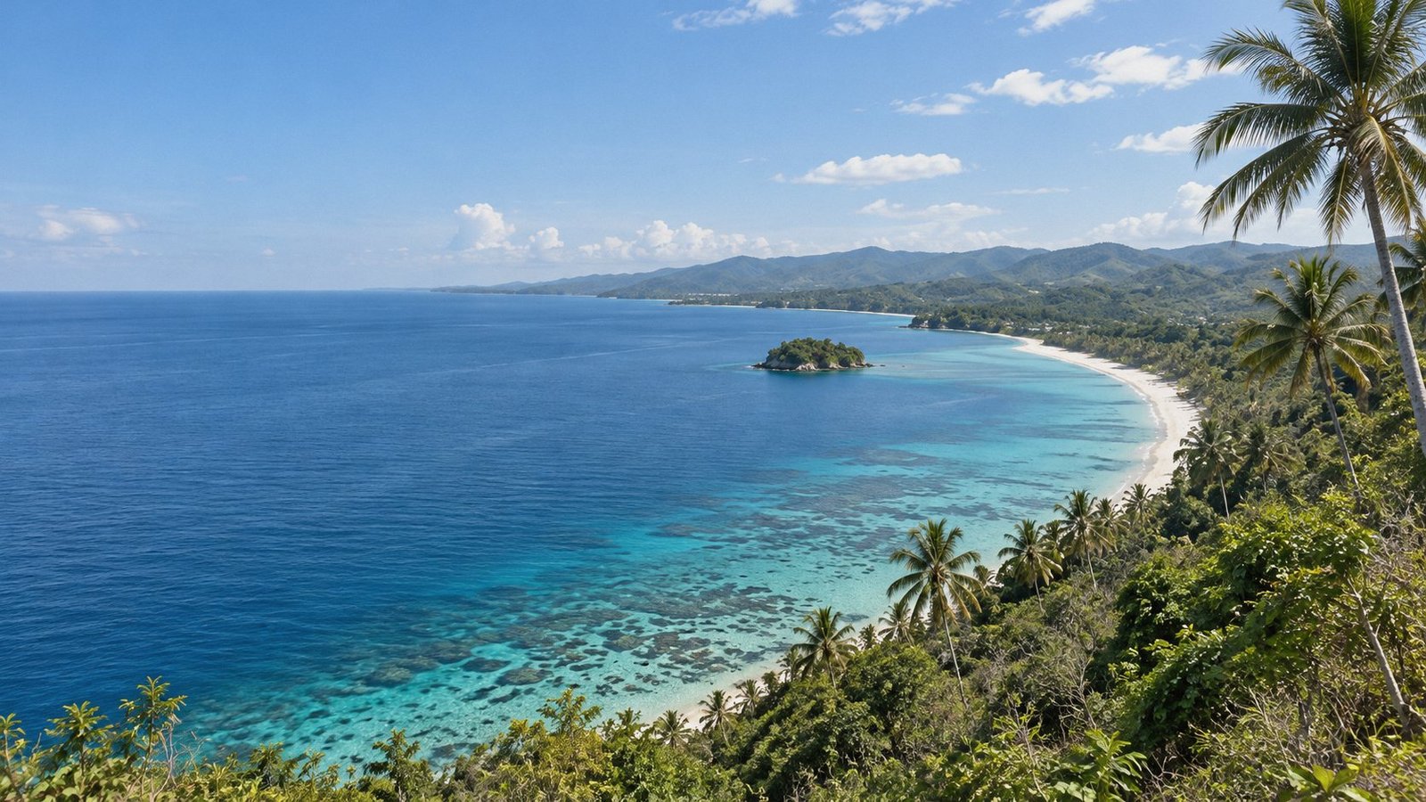 Panglao coastline from a hillside, Bohol